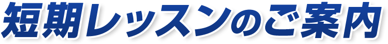 短期レッスンのご案内